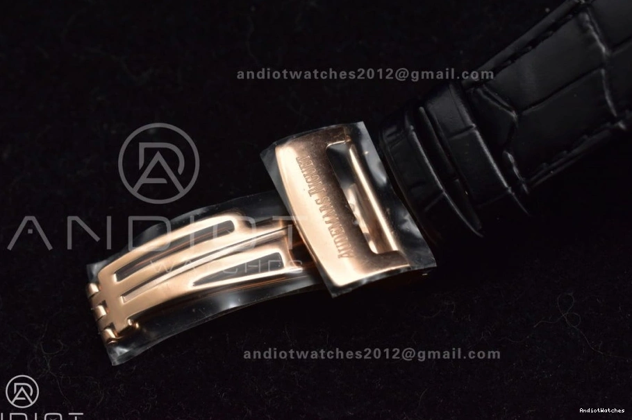 Super Black Leather 1042 41mm Strap APSF Edition SA3120 RG Royal Textured Black on Clone Best Oak Dial V 1:1 15400 WaterResistant 0902